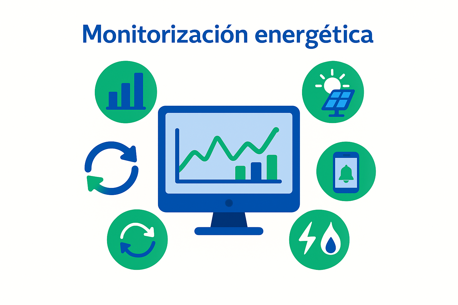 Ordenador muestra en tiempo real el comportamiento de la red eléctrica