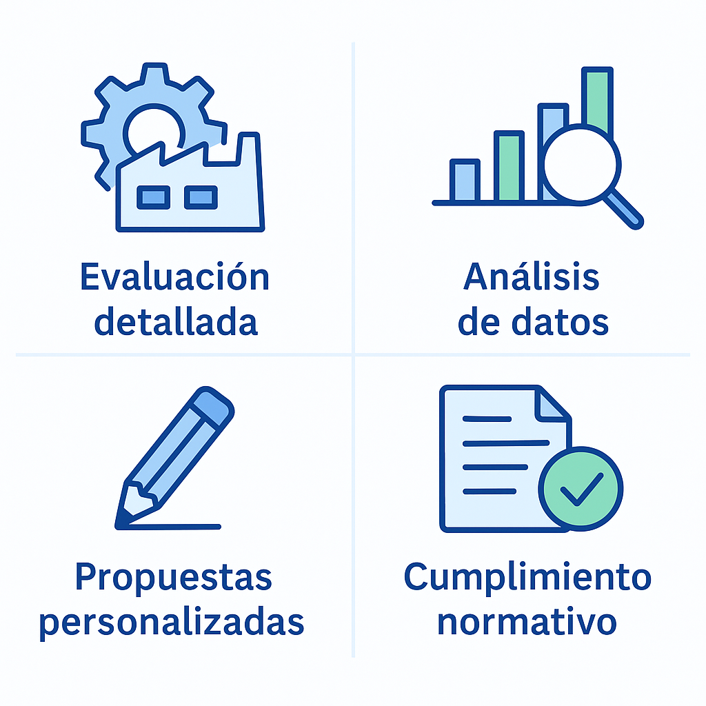 Resumen de los elementos que se analizan en una auditoría energética