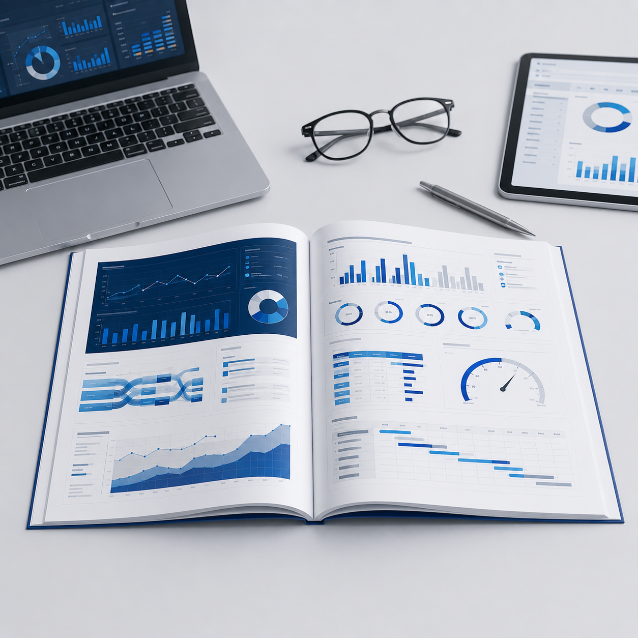 Informe ejecutivo de auditoría energética con dashboards, indicadores de rendimiento, curvas de carga y análisis para la toma de decisiones empresariales.